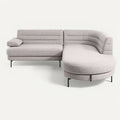 **Moderne L-vormige bank met zachte bekleding**