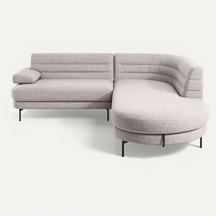 **Moderne L-vormige bank met zachte bekleding**